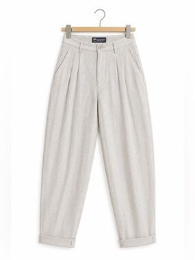 Vintage Palmetto USA Neutral Pinstripe High Rise Tapered Pants No Size Tag